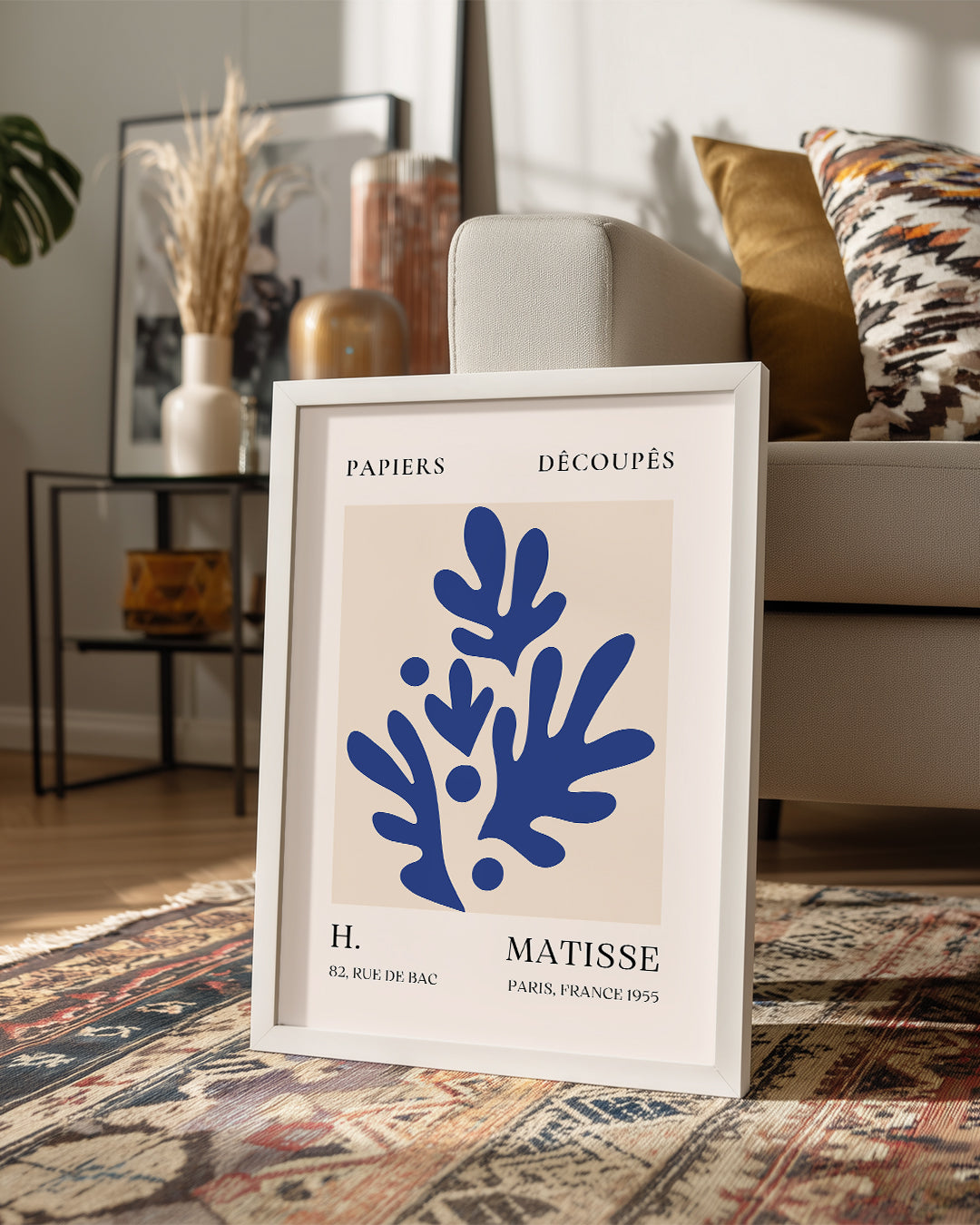 Mavi Yapraklar Kompozisyonu - Henri Matisse - 1955 Poster Tablosu