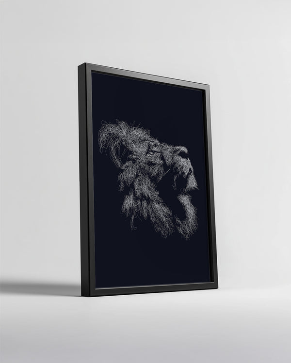 Maymun - Dolaşık Tüy Deseni Poster Tablosu