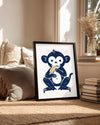 Maymun - Muz Yiyen Sevimlilik Poster Tablosu