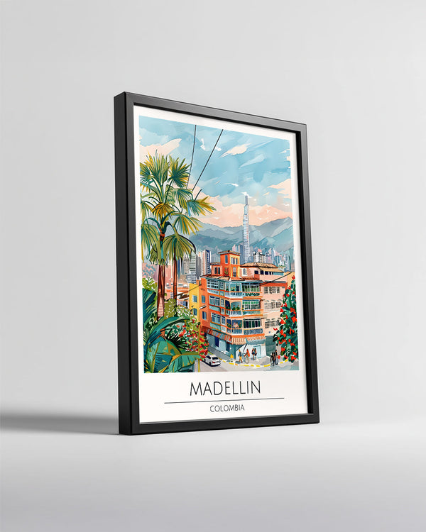 Medellin Kolombiya Poster Tablosu