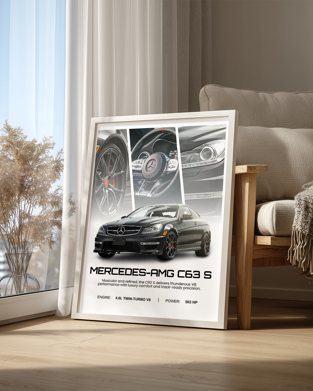 Mercedes AMG C63 S Poster Tablosu