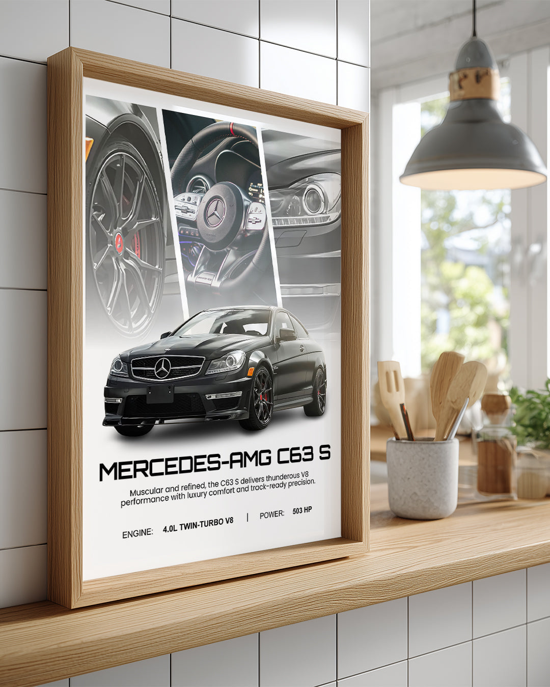Mercedes AMG C63 S Poster Tablosu