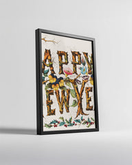 Merry Christmas Typography Poster Tablosu