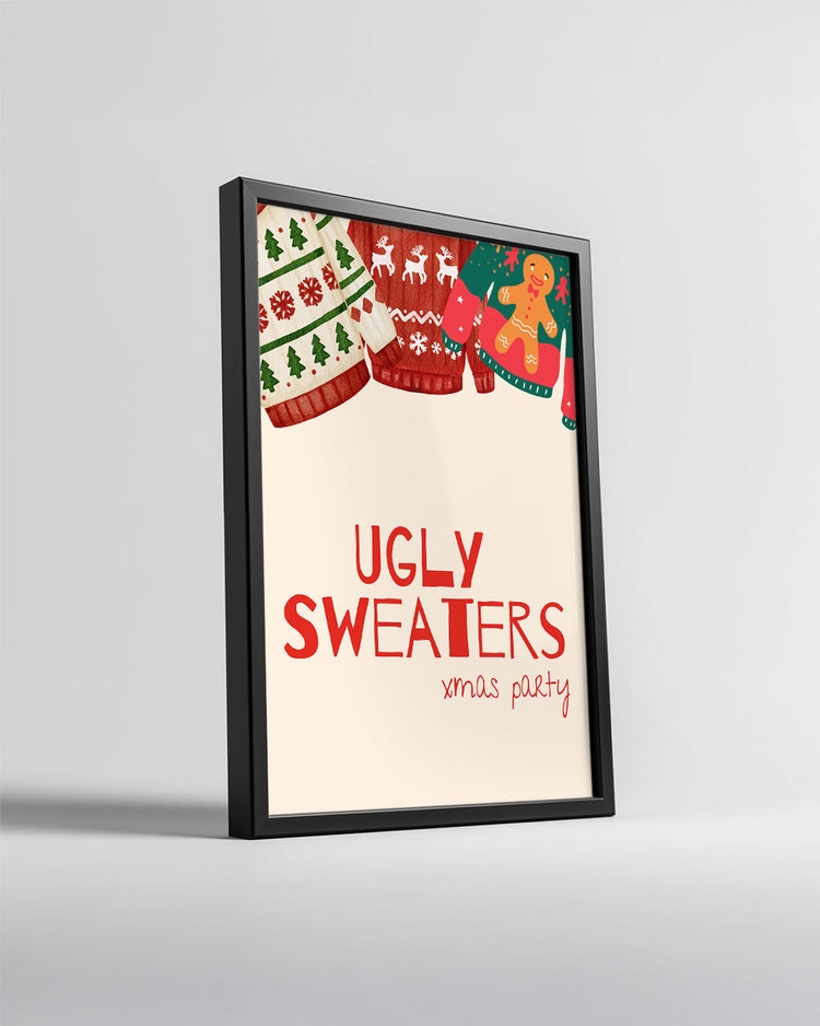 Merry And Bright Text Poster Tablosu