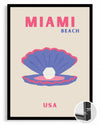 Miami İncisi - Renkli İstiridye Tasarımı Poster Tablosu