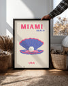 Miami İncisi - Renkli İstiridye Tasarımı Poster Tablosu