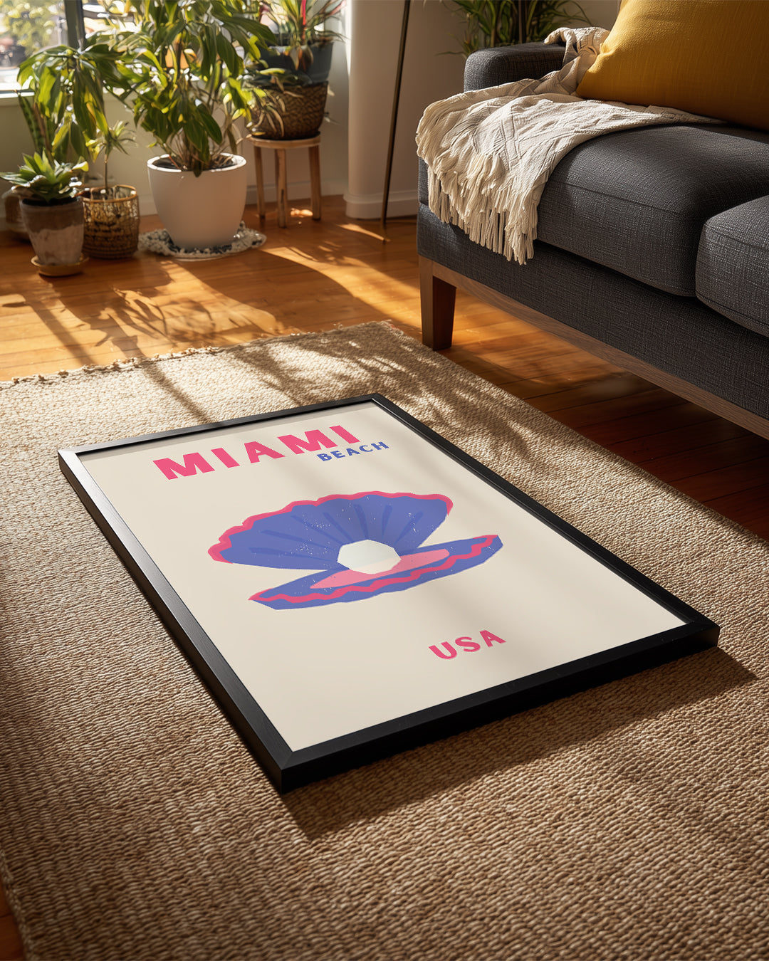 Miami İncisi - Renkli İstiridye Tasarımı Poster Tablosu