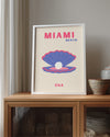 Miami İncisi - Renkli İstiridye Tasarımı Poster Tablosu