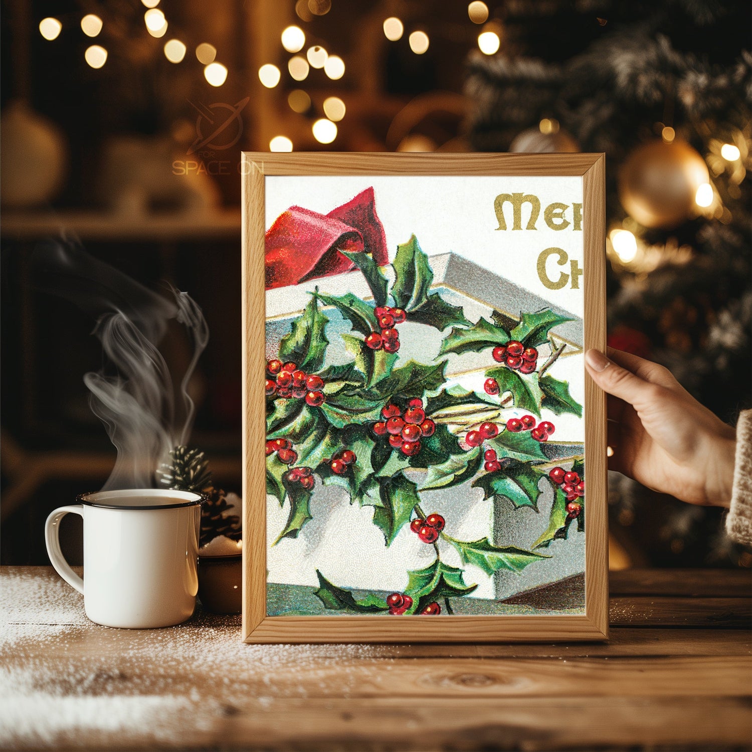 Midnight Snowfall Scene Poster Tablosu