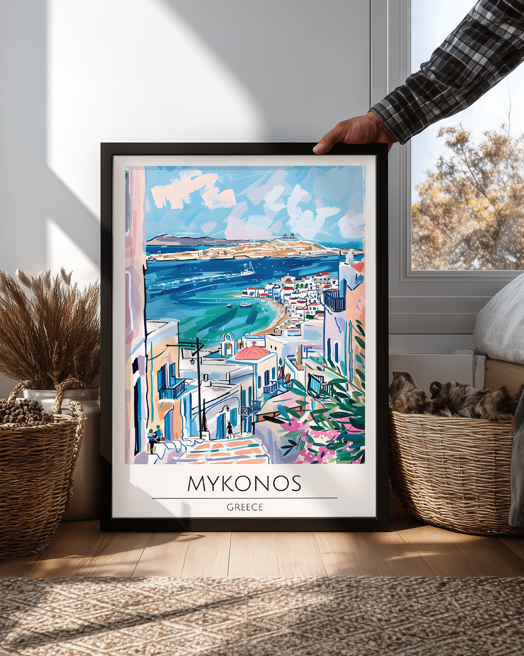 Mikonos Yunanistan Poster Tablosu