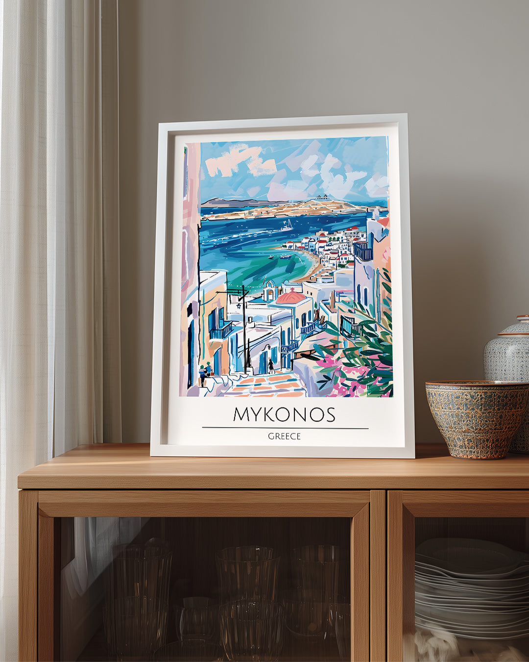 Mikonos Yunanistan Poster Tablosu