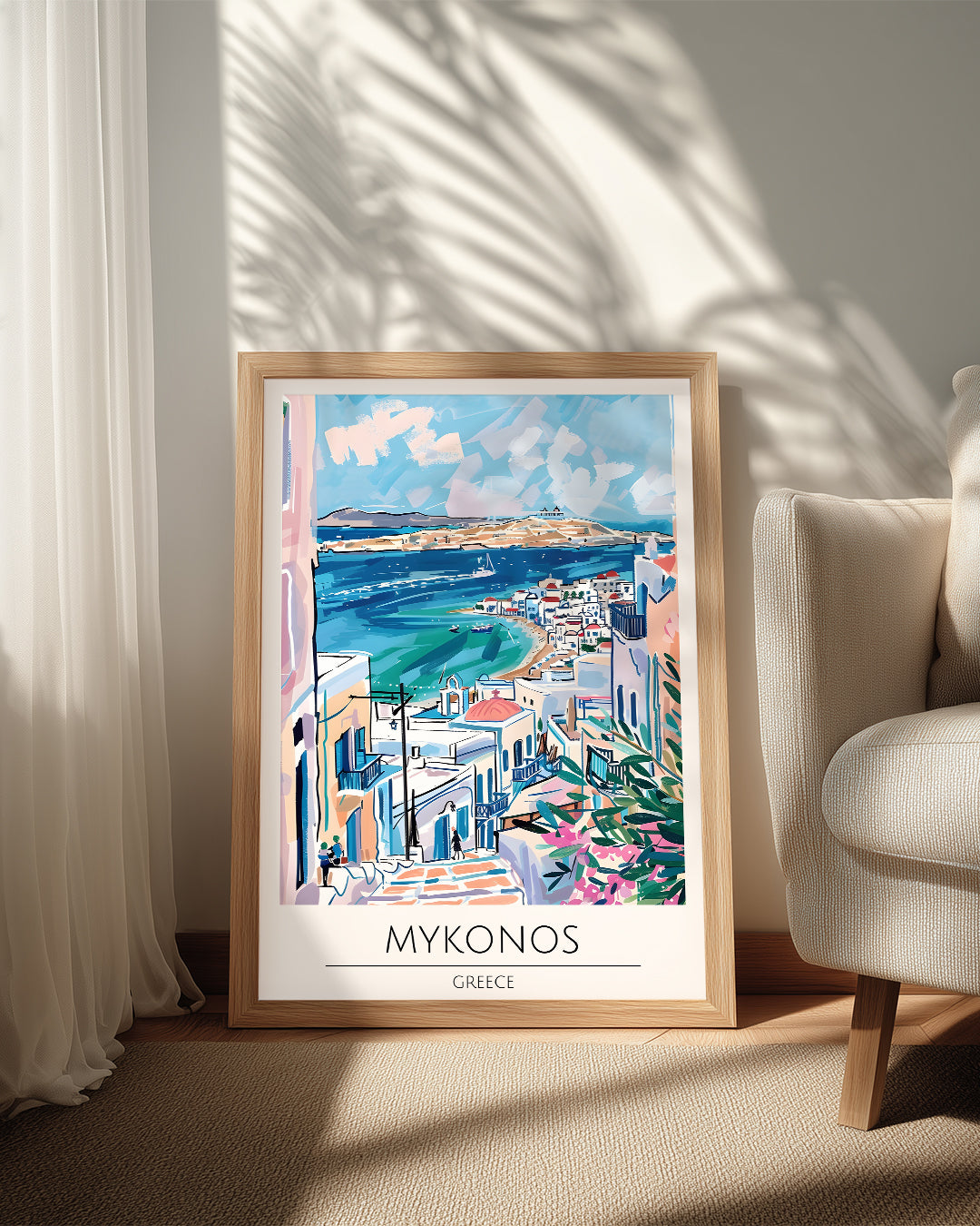 Mikonos Yunanistan Poster Tablosu