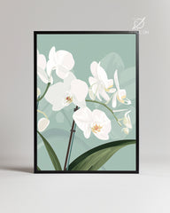 Mint Bloom Poster Tablosu