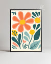 Mint Floral Poster Tablosu