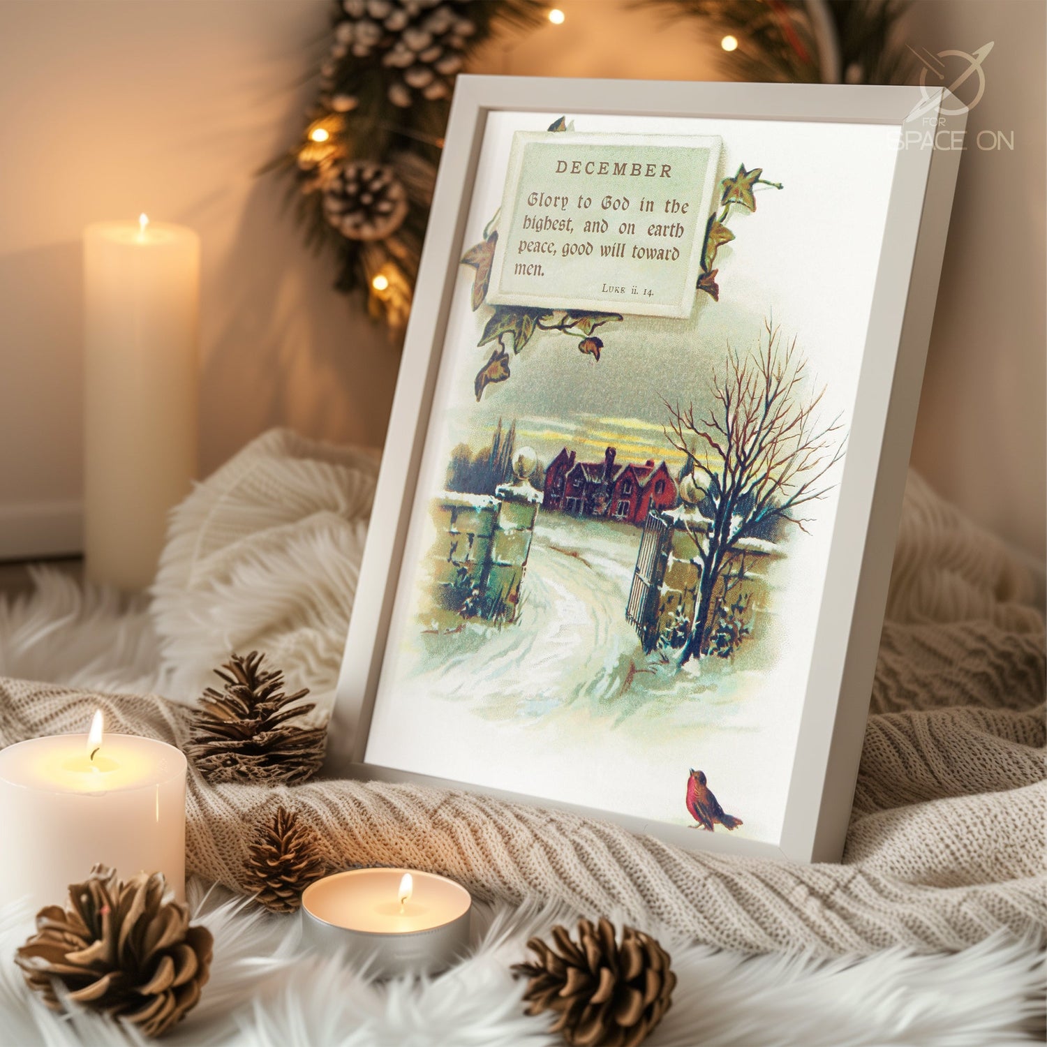 Mittens And Snowman Poster Tablosu