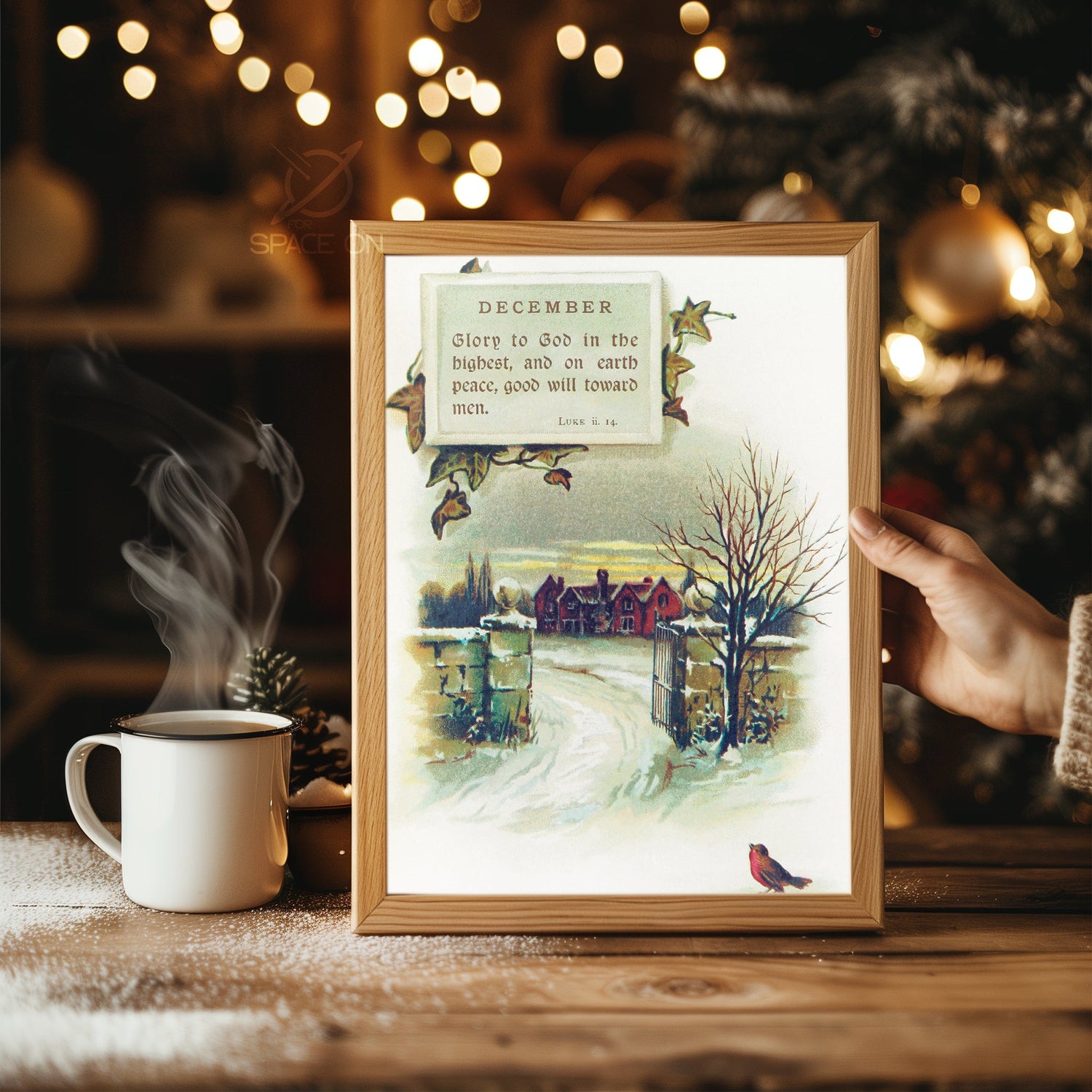 Mittens And Snowman Poster Tablosu