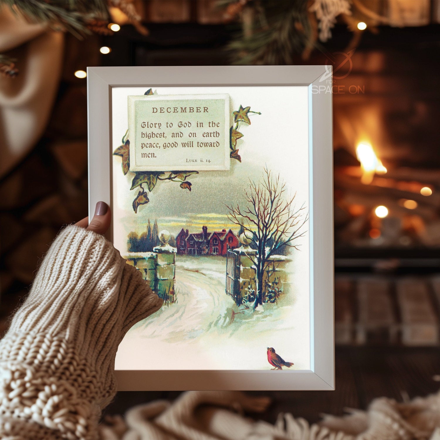 Mittens And Snowman Poster Tablosu