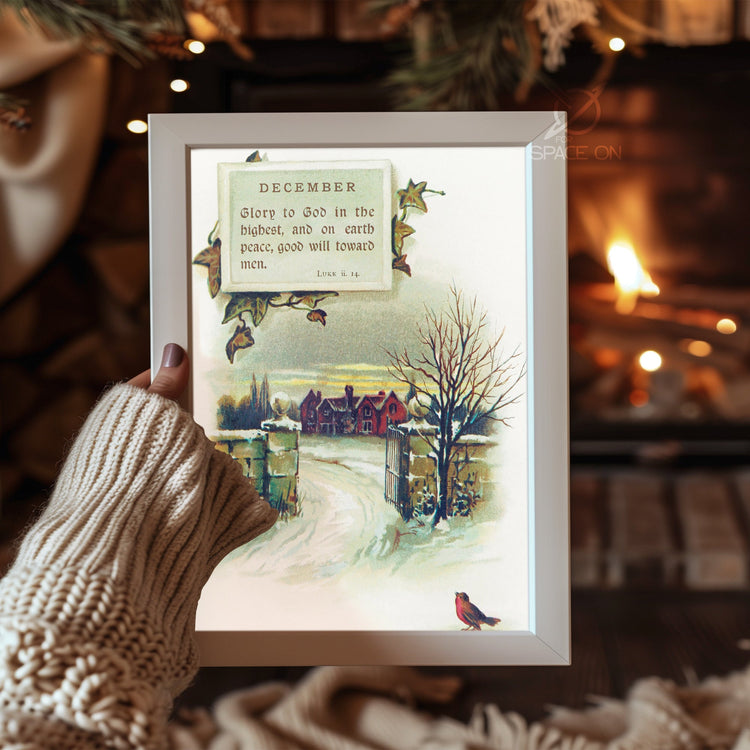 Mittens And Snowman Poster Tablosu