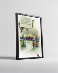 Mittens And Snowman Poster Tablosu