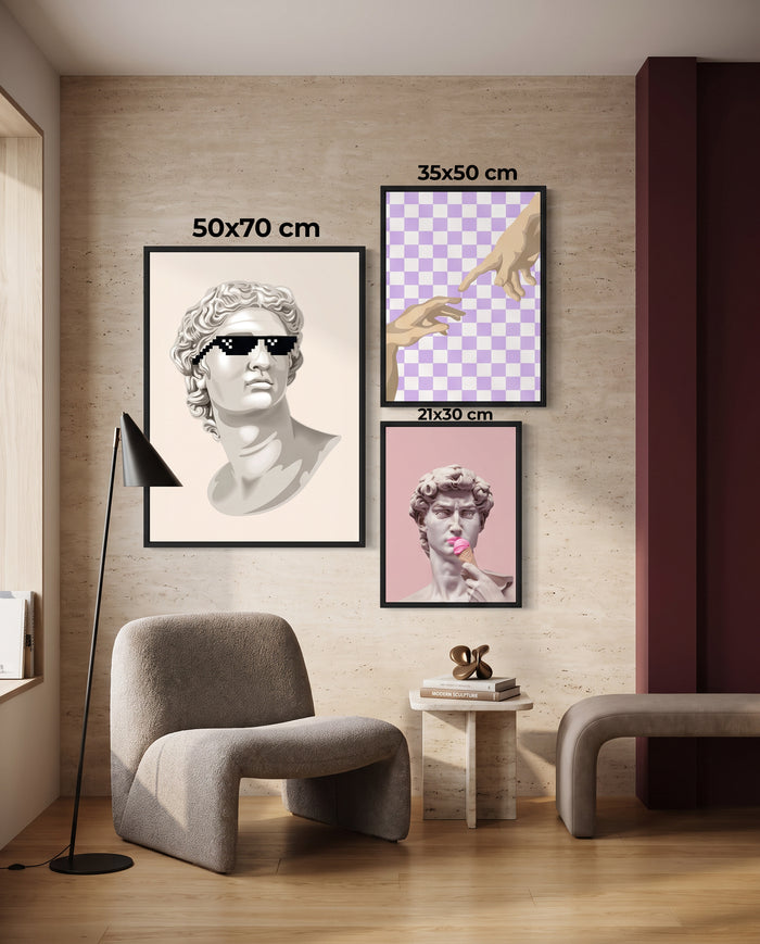 Modern 3'lü Poster Tablo Seti ölçüleri