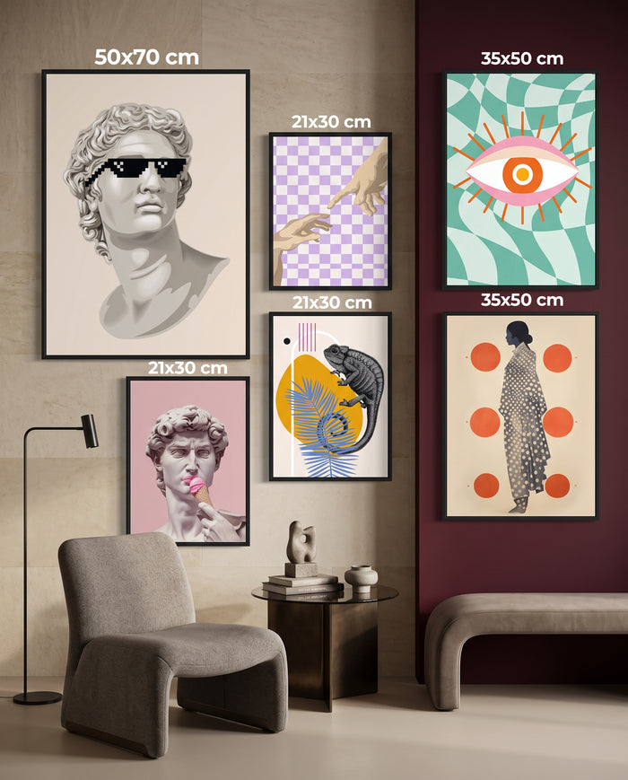 Modern 6'lı Poster Tablo Seti ölçüleri