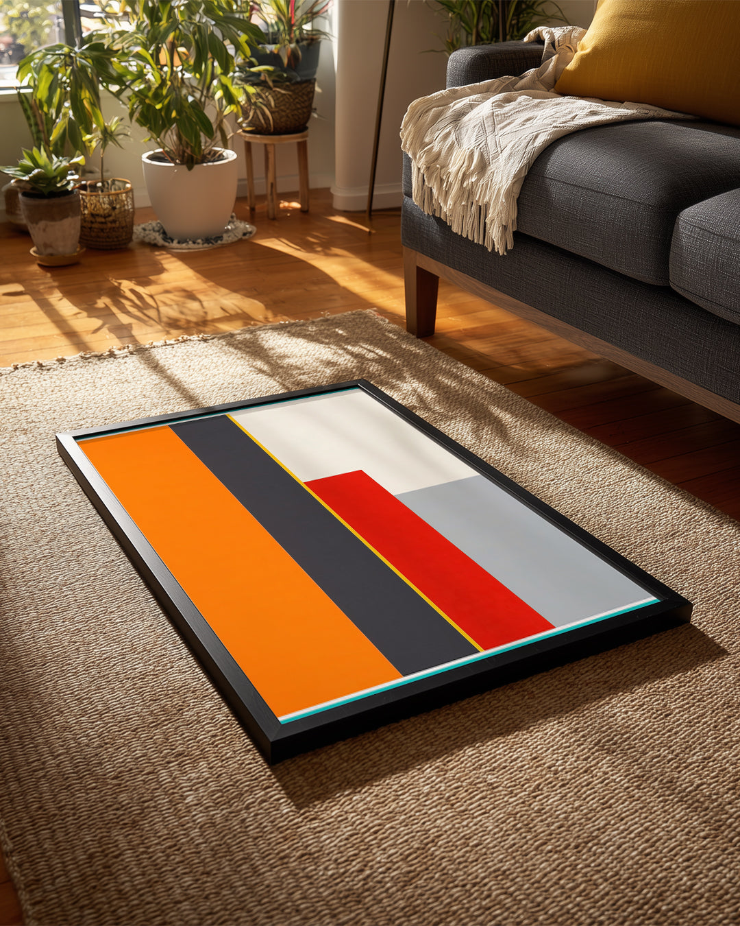 Modern Sanat Eseri - Renkli Geometrik Formlar Poster Tablosu