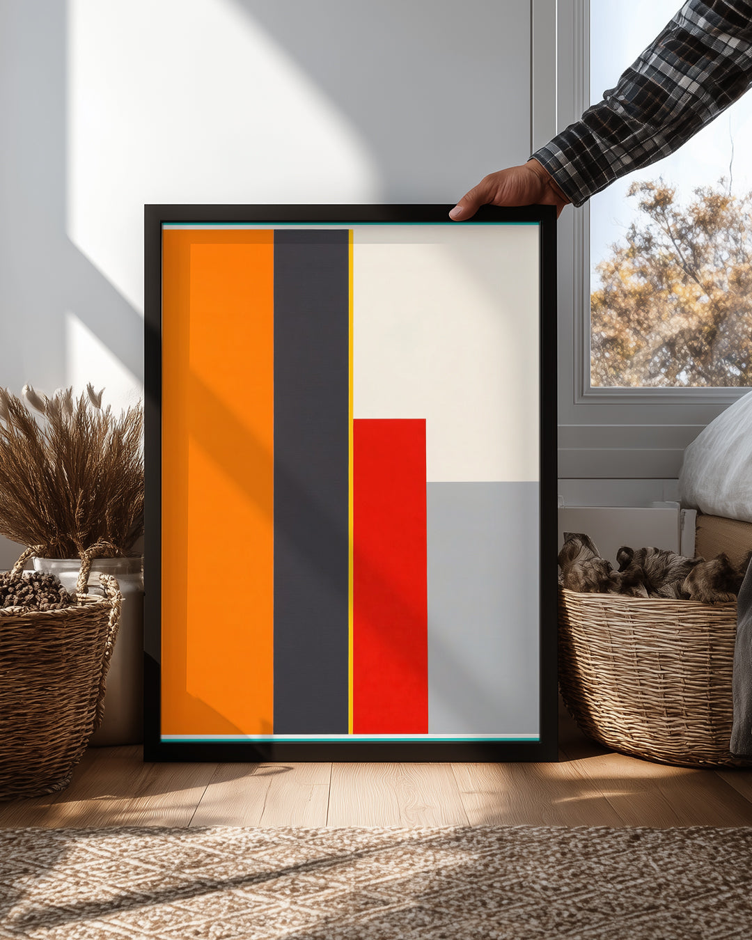 Modern Sanat Eseri - Renkli Geometrik Formlar Poster Tablosu
