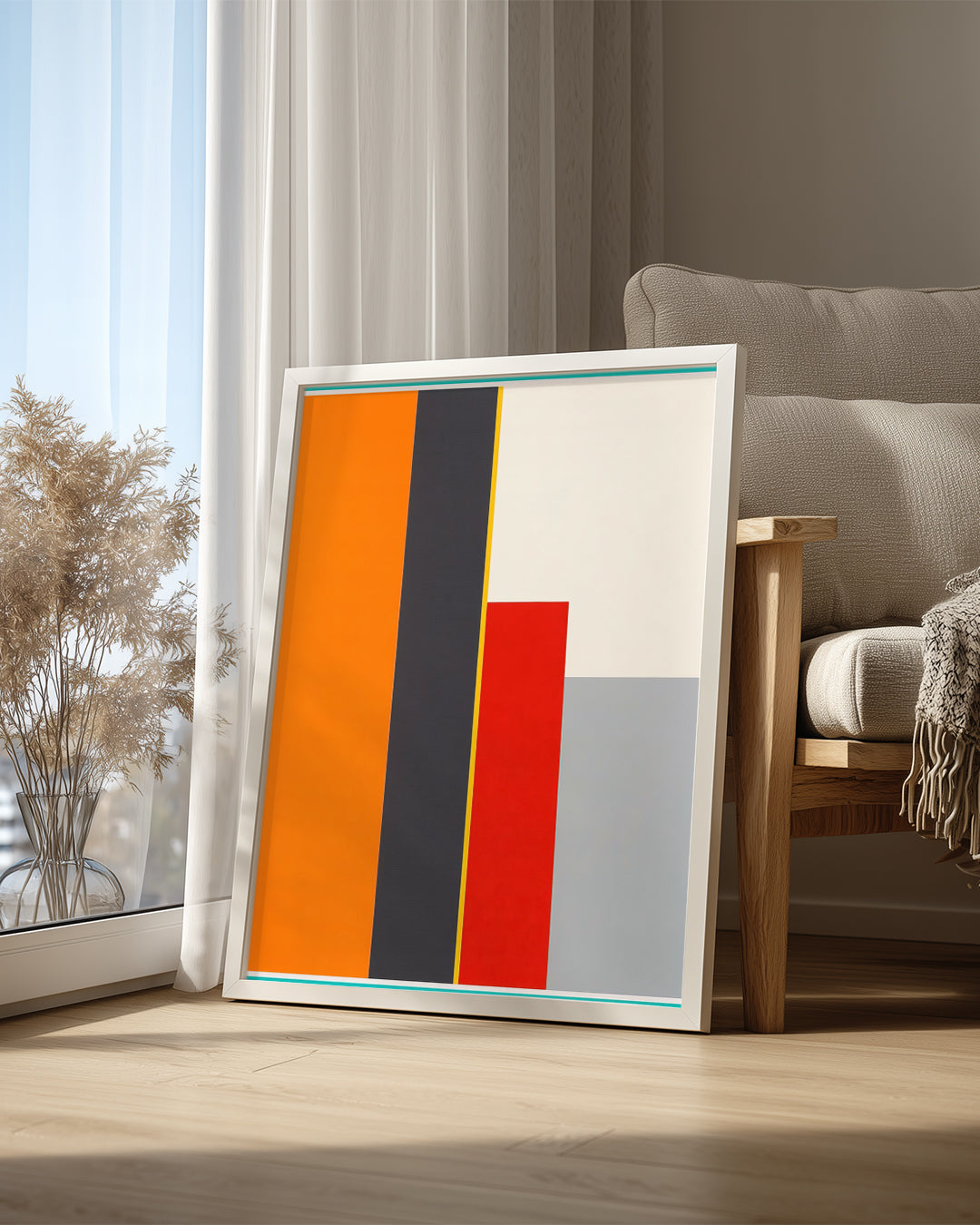 Modern Sanat Eseri - Renkli Geometrik Formlar Poster Tablosu
