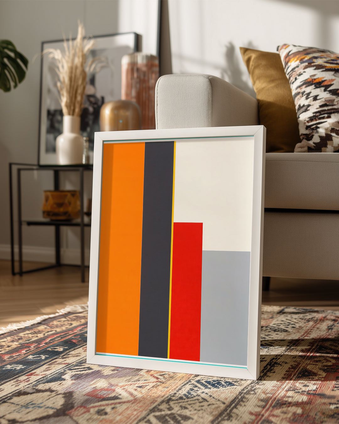 Modern Sanat Eseri - Renkli Geometrik Formlar Poster Tablosu