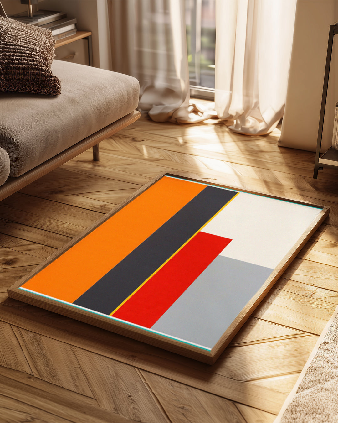 Modern Sanat Eseri - Renkli Geometrik Formlar Poster Tablosu