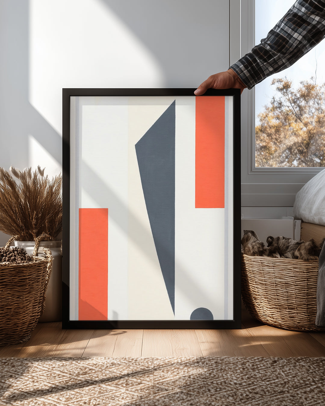 Modern Sanat Eseri - Soyut Renk ve Şekil Çalışması Poster Tablosu