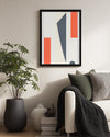 Modern Sanat Eseri - Soyut Renk ve Şekil Çalışması Poster Tablosu