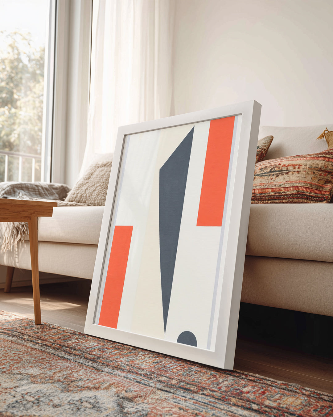 Modern Sanat Eseri - Soyut Renk ve Şekil Çalışması Poster Tablosu