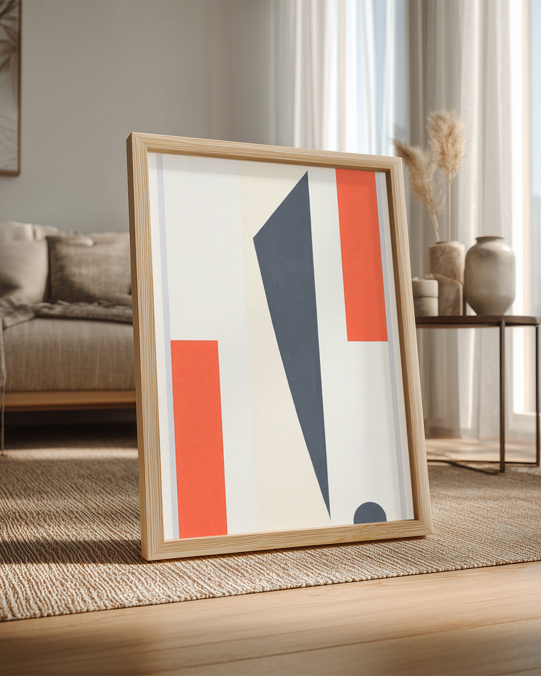 Modern Sanat Eseri - Soyut Renk ve Şekil Çalışması Poster Tablosu