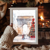 Moonlit Christmas Scene Poster Tablosu