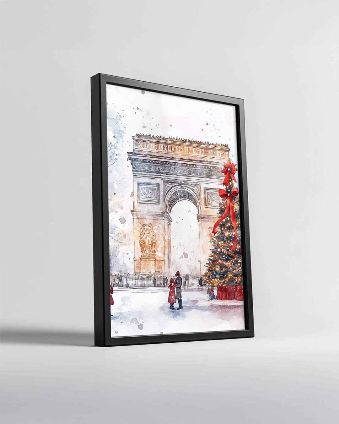 Moonlit Christmas Scene Poster Tablosu