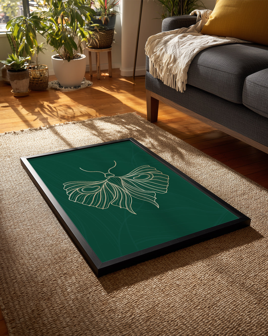Moth - Detaylı Kanat Deseni Poster Tablosu