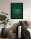 Moth - Detaylı Kanat Deseni Poster Tablosu