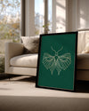 Moth - Detaylı Kanat Deseni Poster Tablosu
