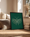 Moth - Detaylı Kanat Deseni Poster Tablosu