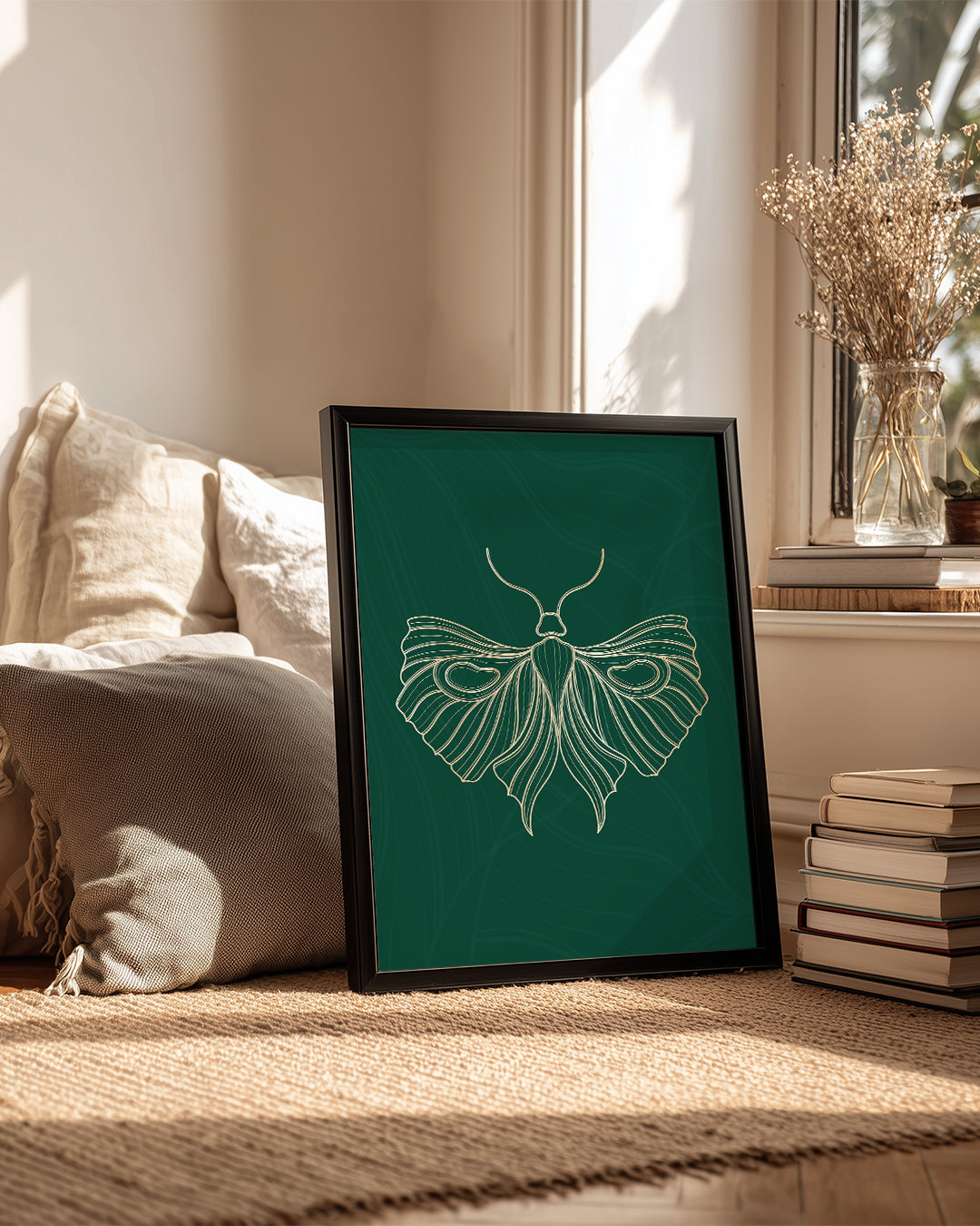 Moth - Detaylı Kanat Deseni Poster Tablosu
