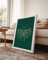 Moth - Detaylı Kanat Deseni Poster Tablosu