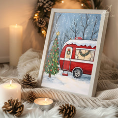 Mother Deer And Fawn Poster Tablosu