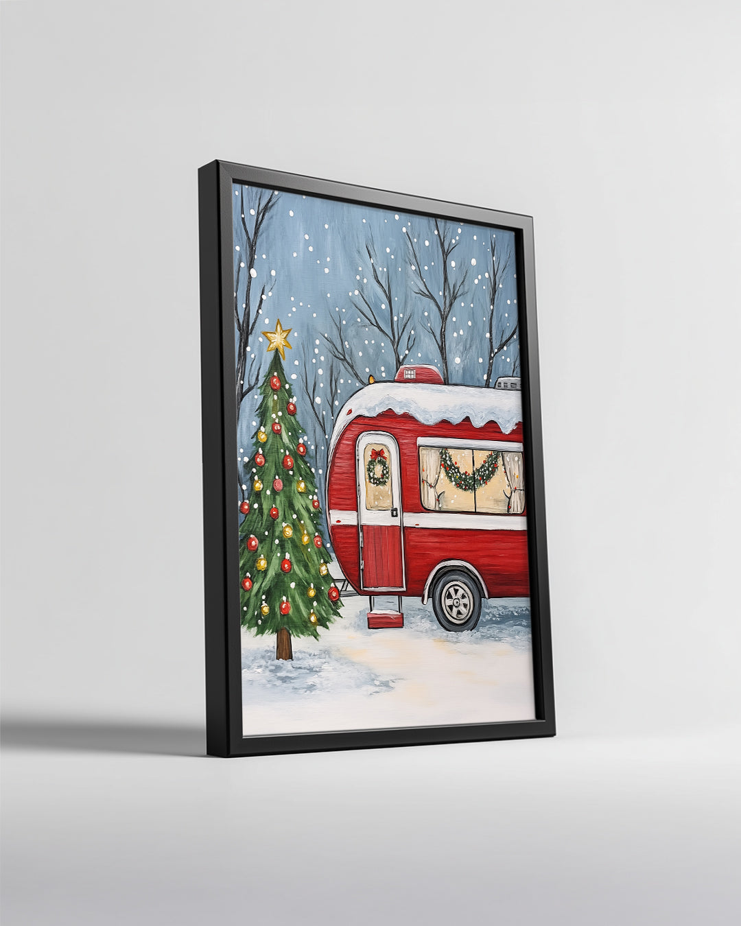 Mother Deer And Fawn Poster Tablosu