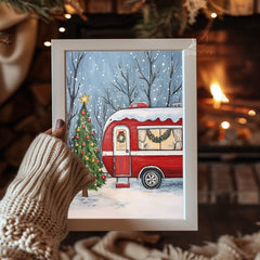 Mother Deer And Fawn Poster Tablosu