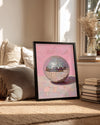 Mozaik Yumurtası - Pembe Arka Plan Poster Tablosu