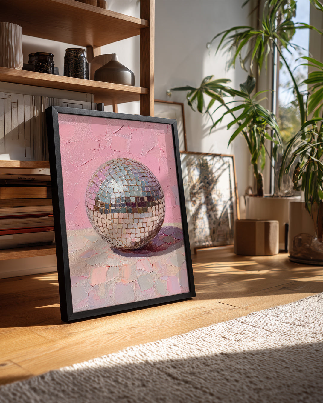 Mozaik Yumurtası - Pembe Arka Plan Poster Tablosu