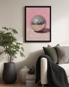 Mozaik Yumurtası - Pembe Arka Plan Poster Tablosu
