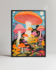 Mushroom Pop Poster Tablosu