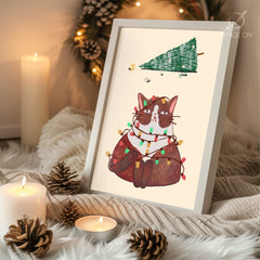 Musical Snowman Art Poster Tablosu